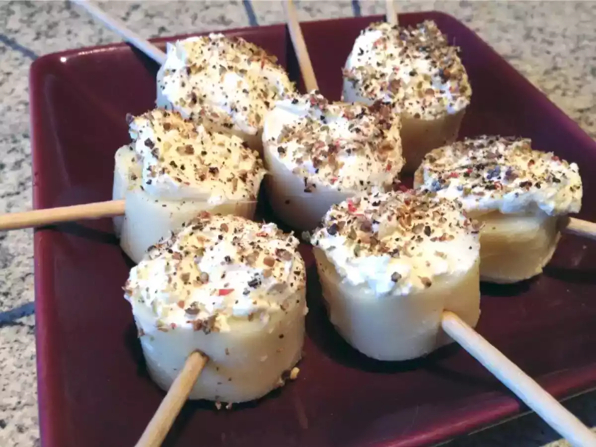 Coeurs de palmier au fromage et sésame grillé - photo 3