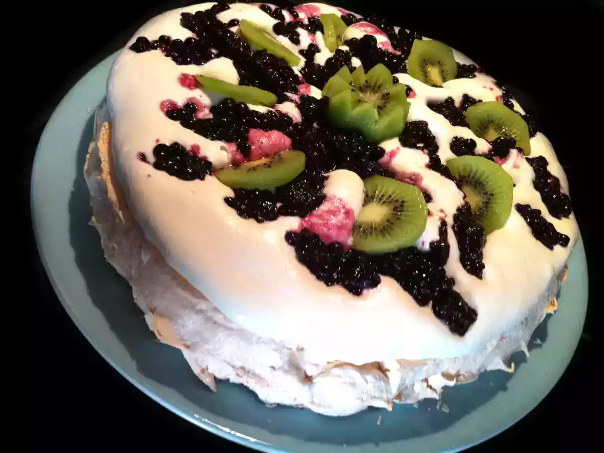 Comme un nuage: Pavlova Kiwi Myrtilles ! - photo 2