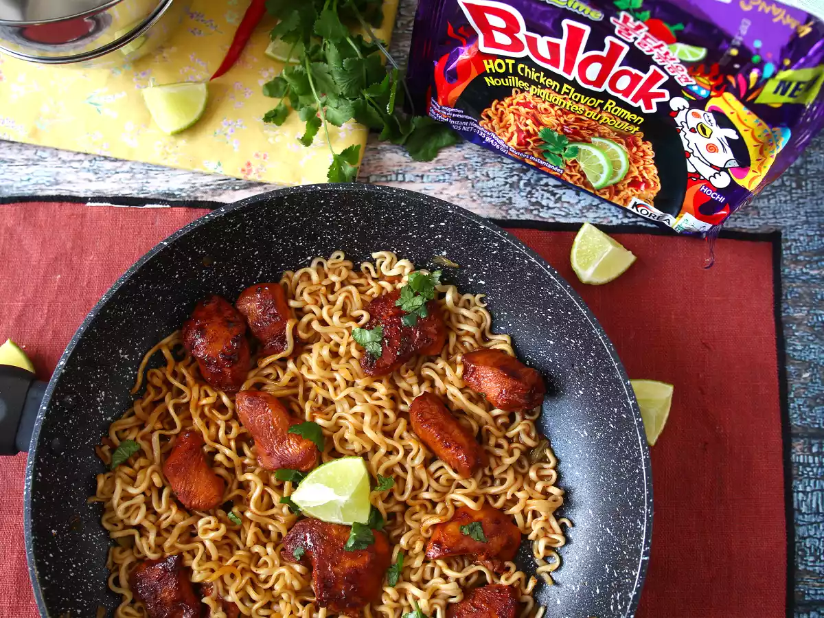 Comment cuisiner les nouilles buldak habanero lime, recette au poulet mariné! - photo 6