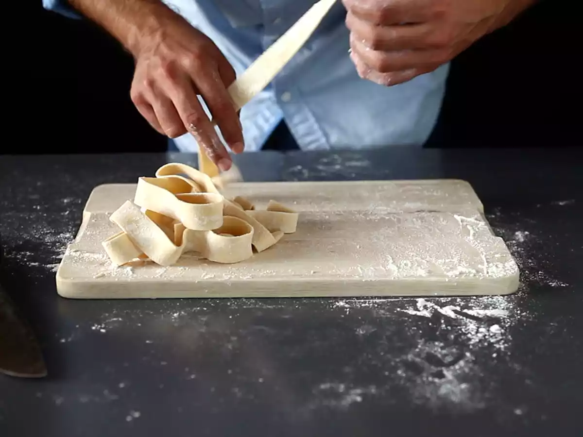 Comment faire des pâtes maison : les pappardelle (tagliatelle larges) - photo 2