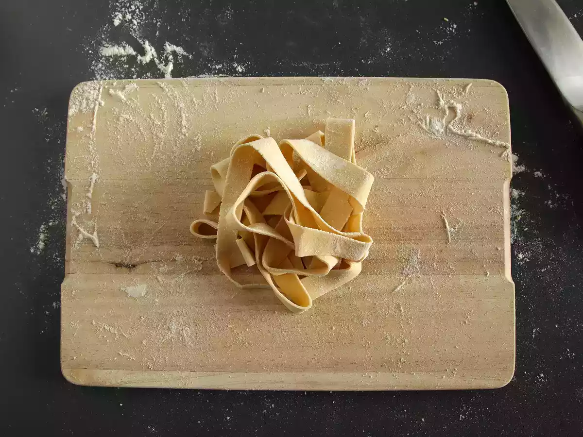 Comment faire des pâtes maison : les pappardelle (tagliatelle larges) - photo 4