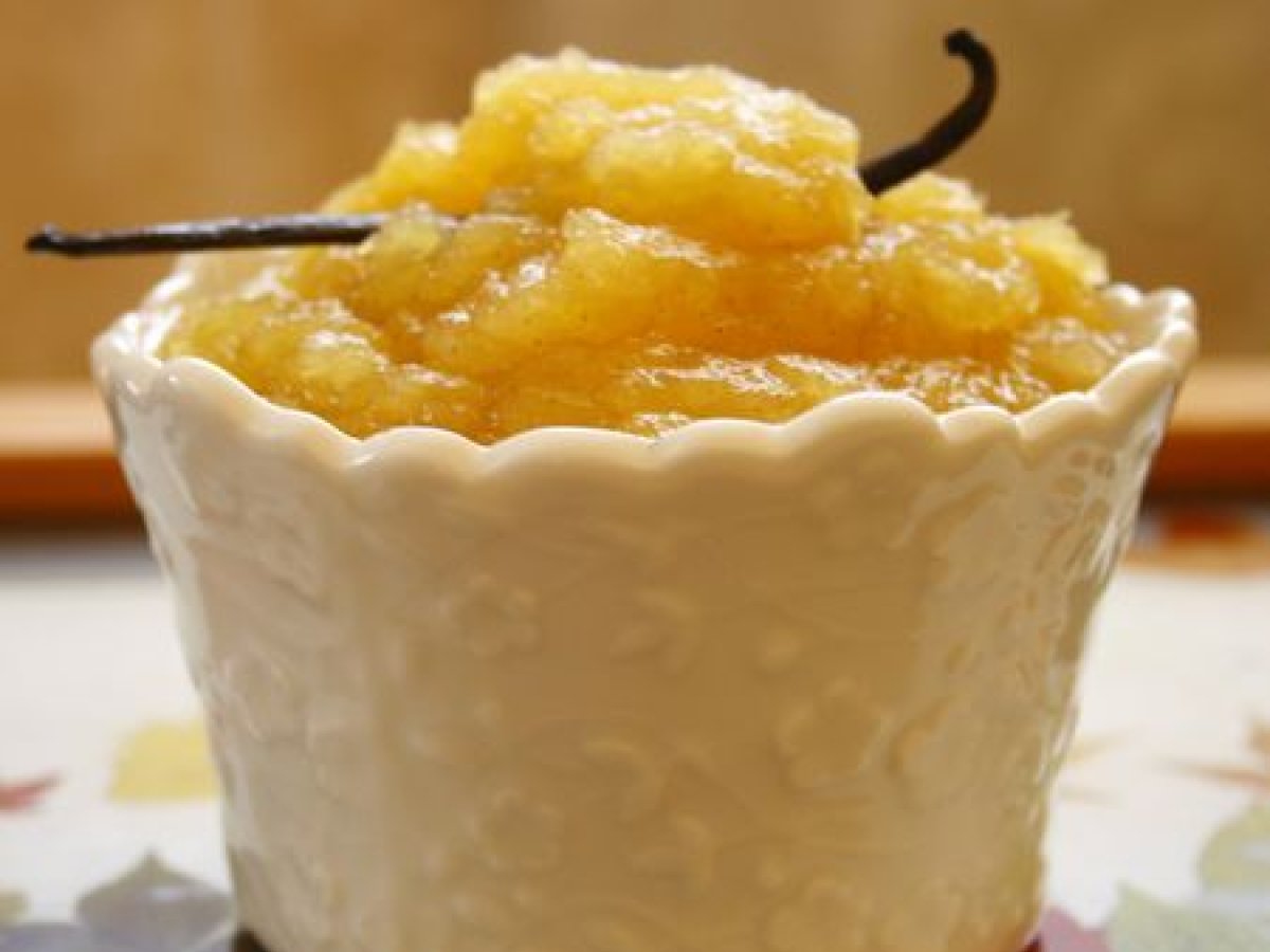 Compote de pommes à la vanille au microonde Recette Ptitchef