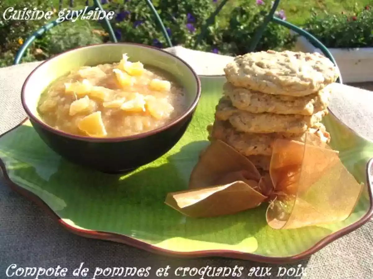 Compote de pommes et biscuits croquants aux noix - photo 2