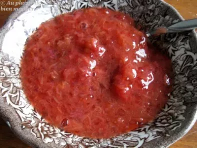 Compote fraises et rhubarbe au micro-ondes