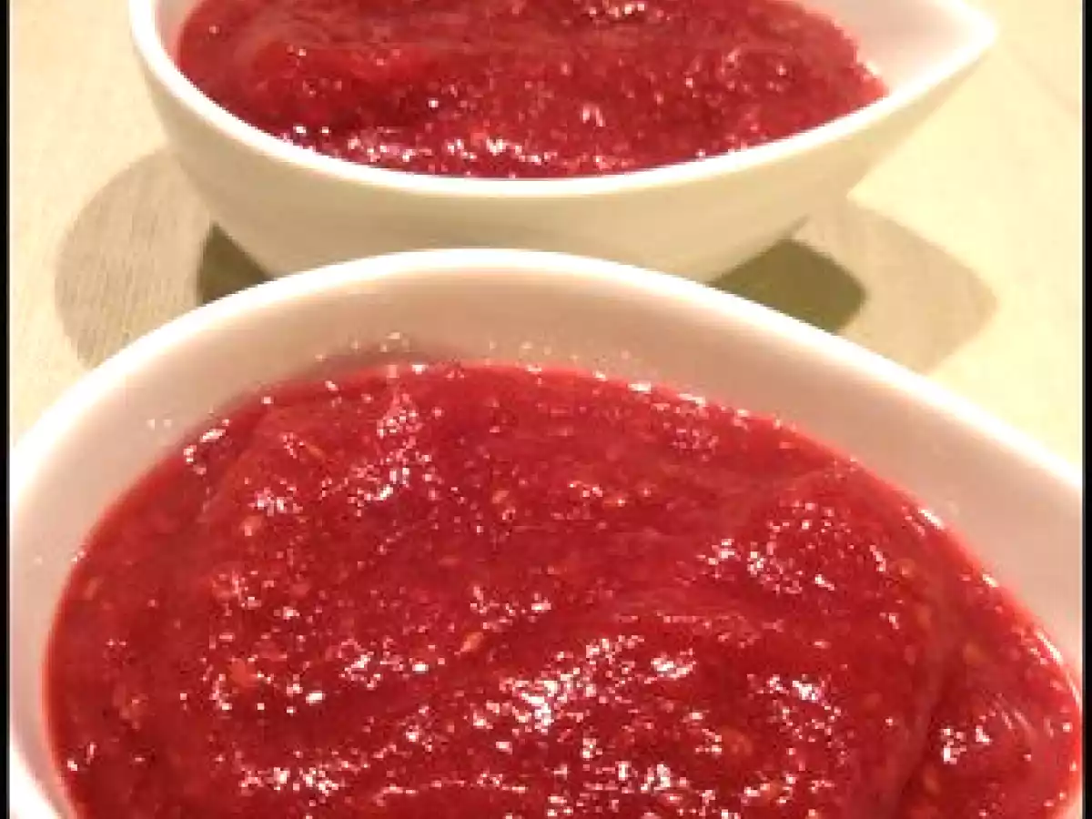 Compote pomme-framboise