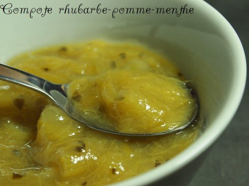 Compote Rhubarbe Pomme Menthe Recette Ptitchef