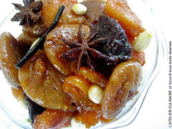 Recette de compotée de fruits secs aux épices