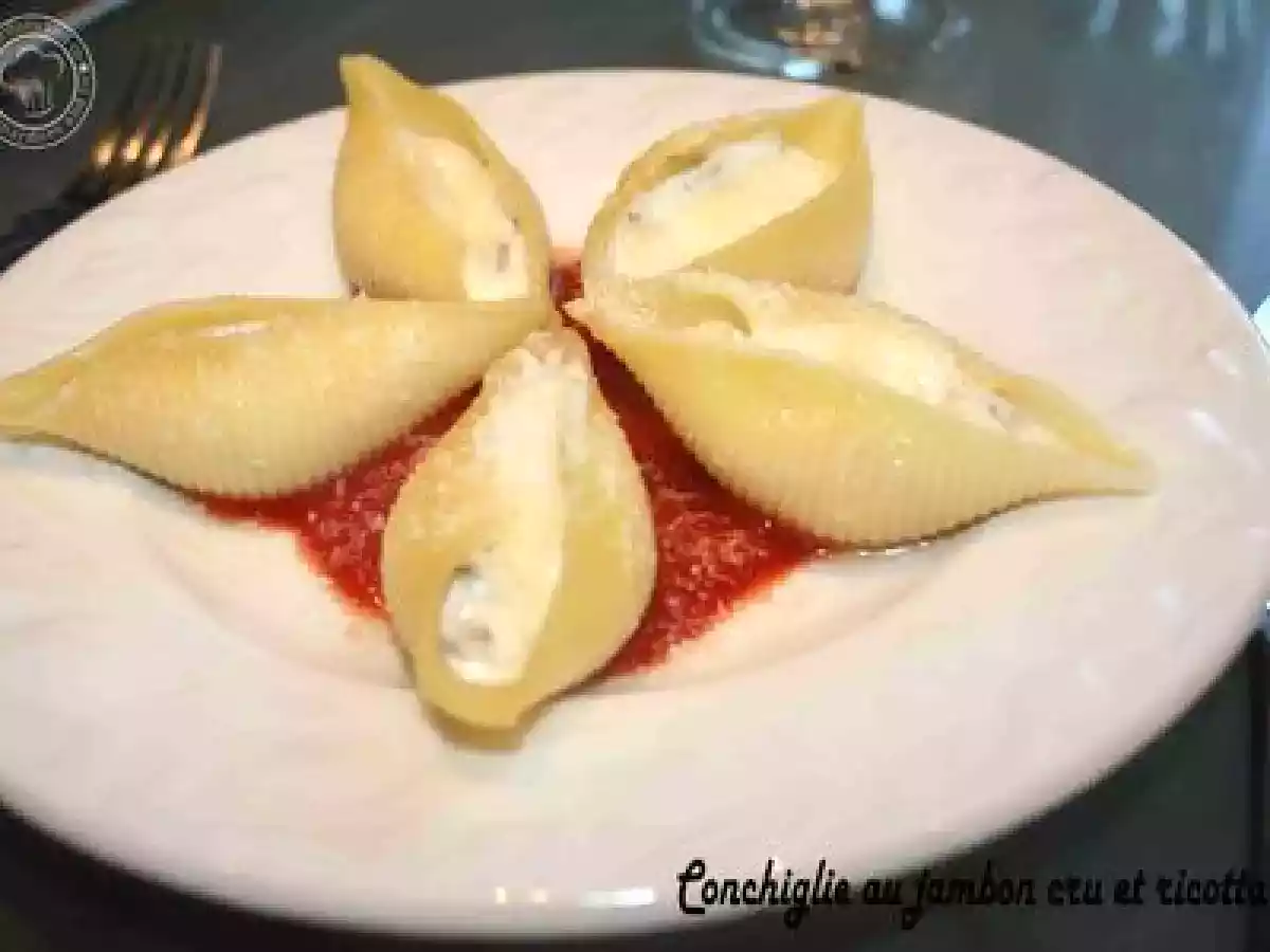 CONCHIGLIE AU JAMBON CRU ET RICOTTA