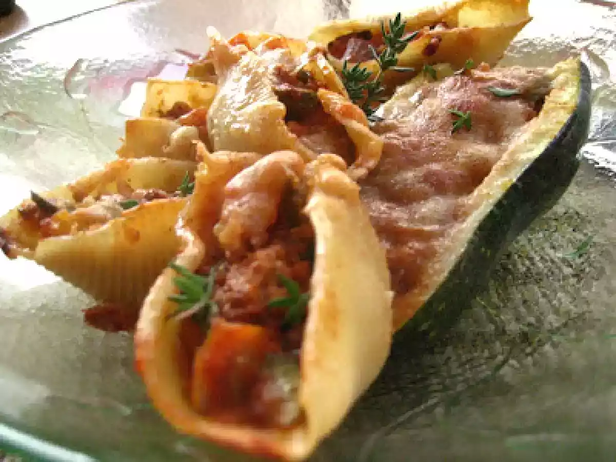 Conchiglie et courgettes farcies et sauce bolognaise à la mijoteuse - photo 2