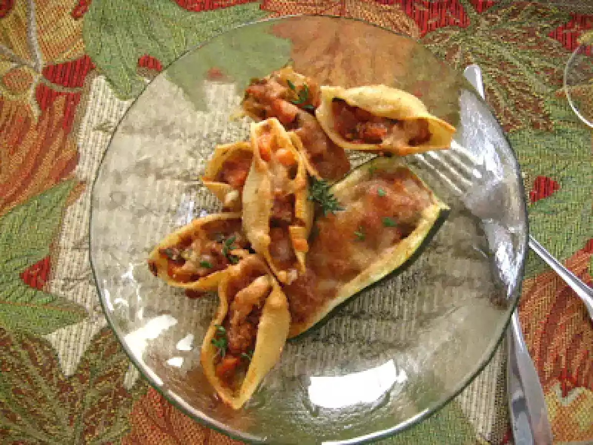 Conchiglie et courgettes farcies et sauce bolognaise à la mijoteuse - photo 4