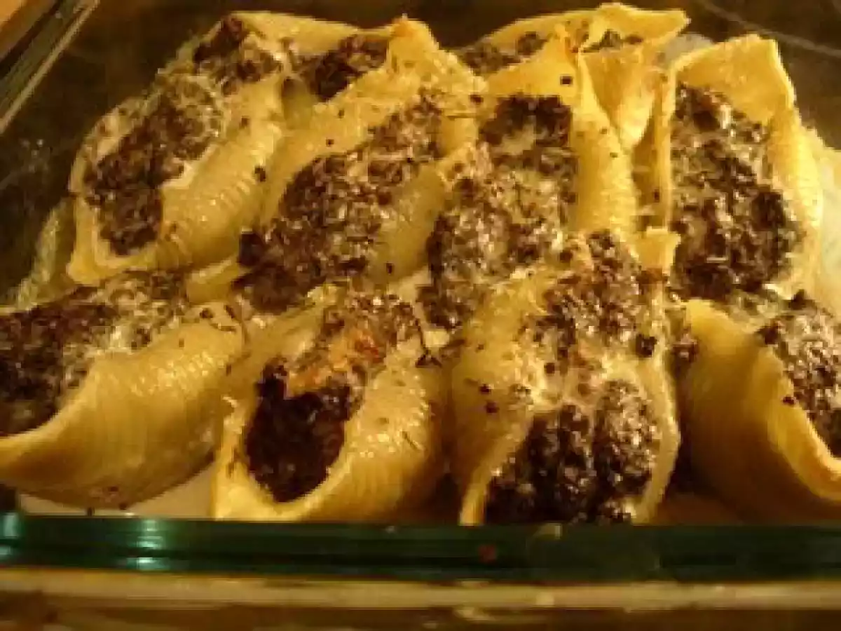 Conchiglies gratinées farcies aux champignons ¤ Cyril Lignac