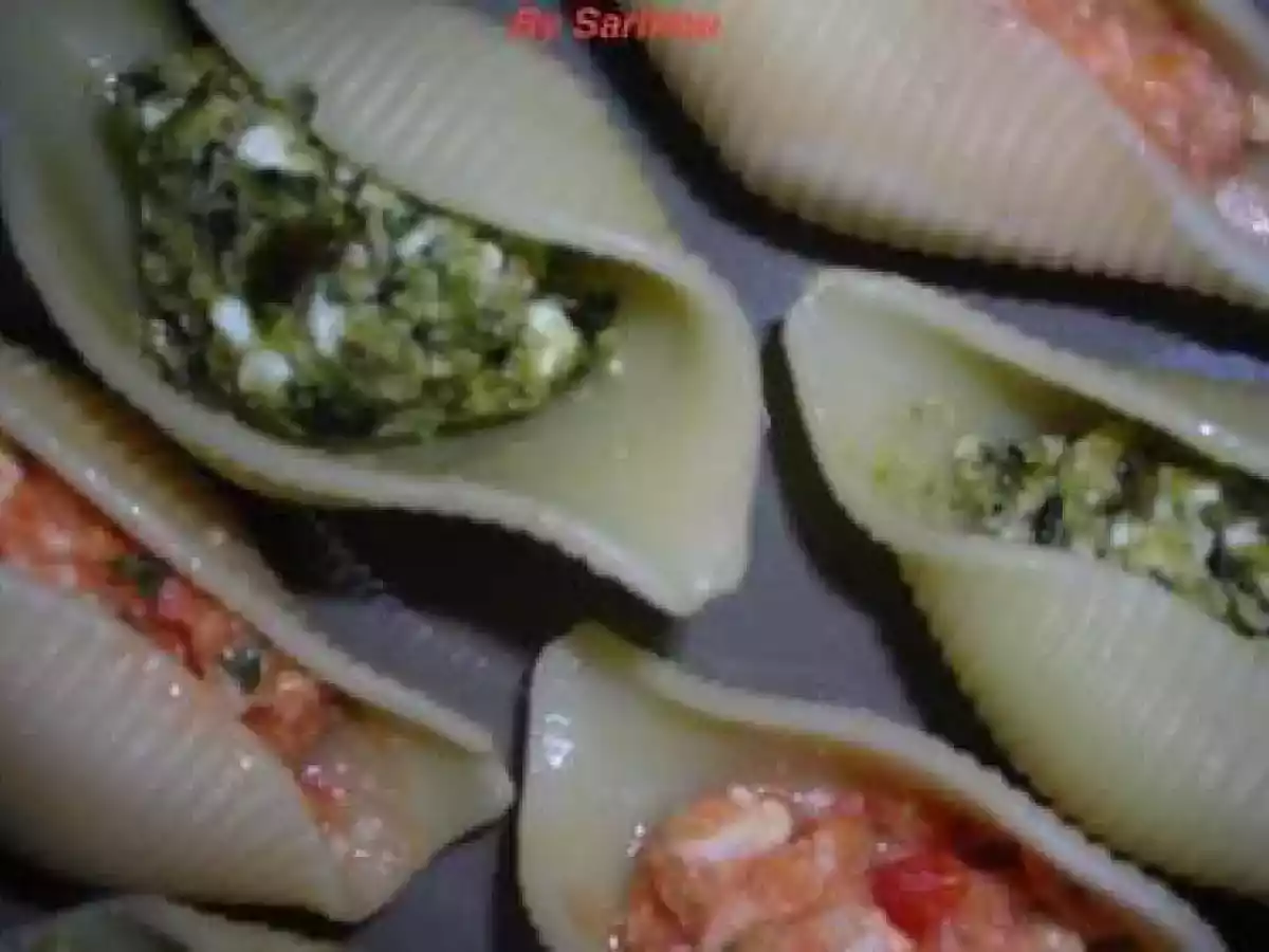 CONCHIGLIONI AUX DEUX PESTO