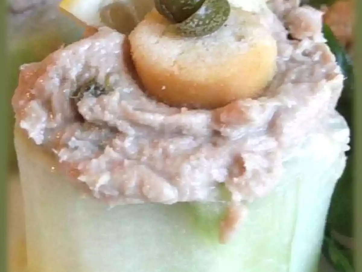 Concombre et rillettes de thon