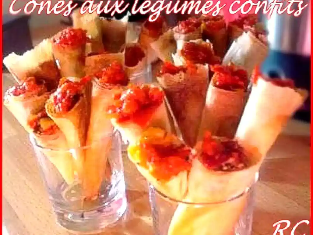 Cônes apéritifs aux légumes confits - photo 2