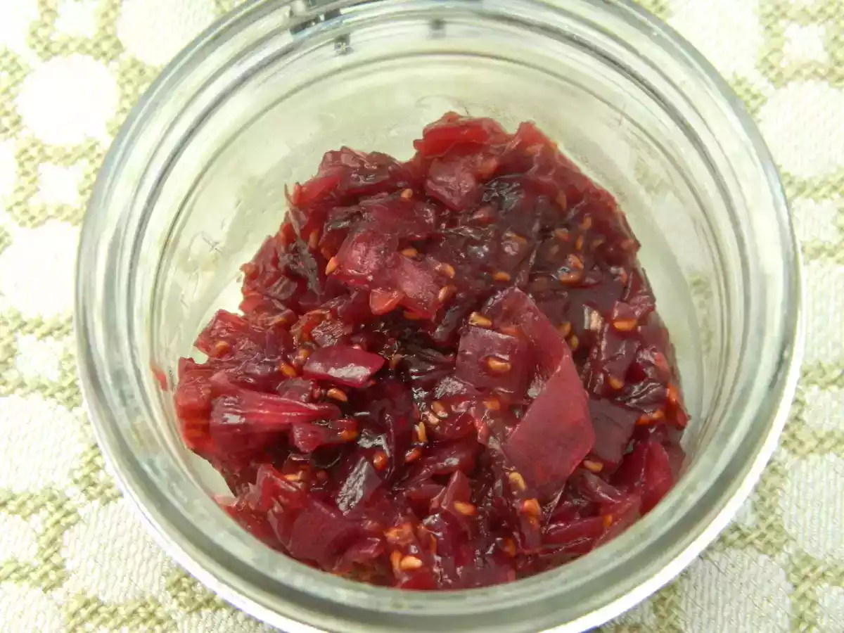 Confit d'échalotes à la framboise