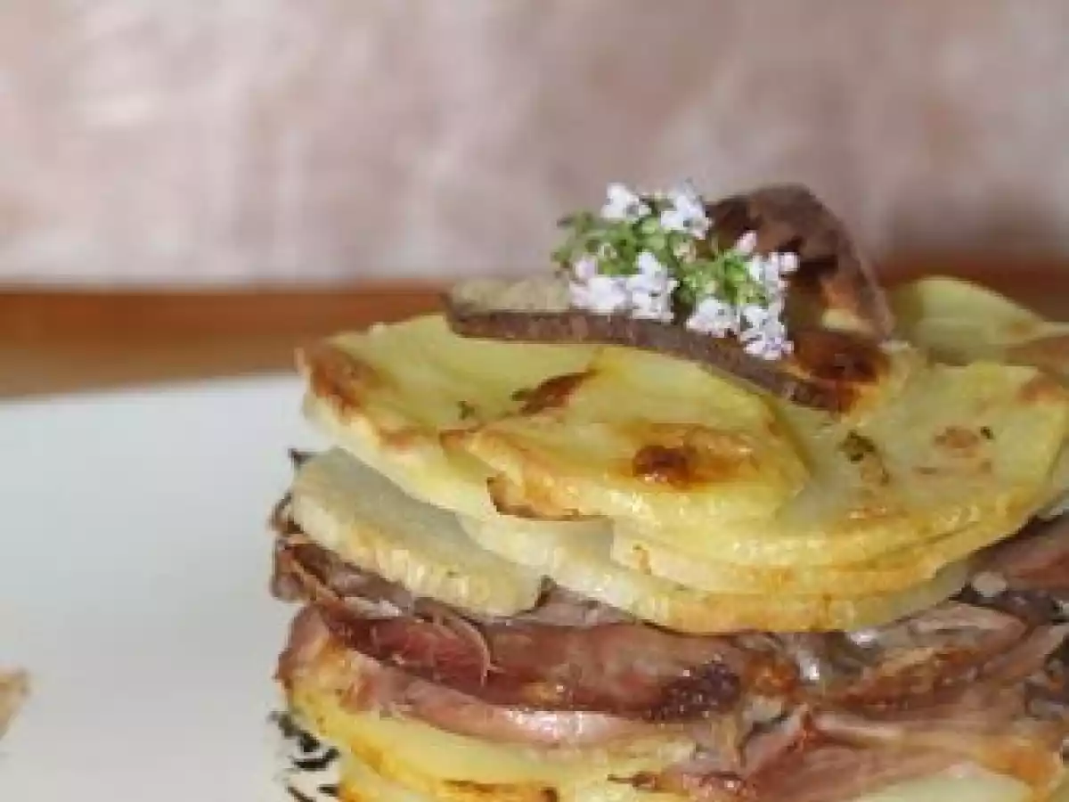 Confit de canard aux patates douces et pommes de terres