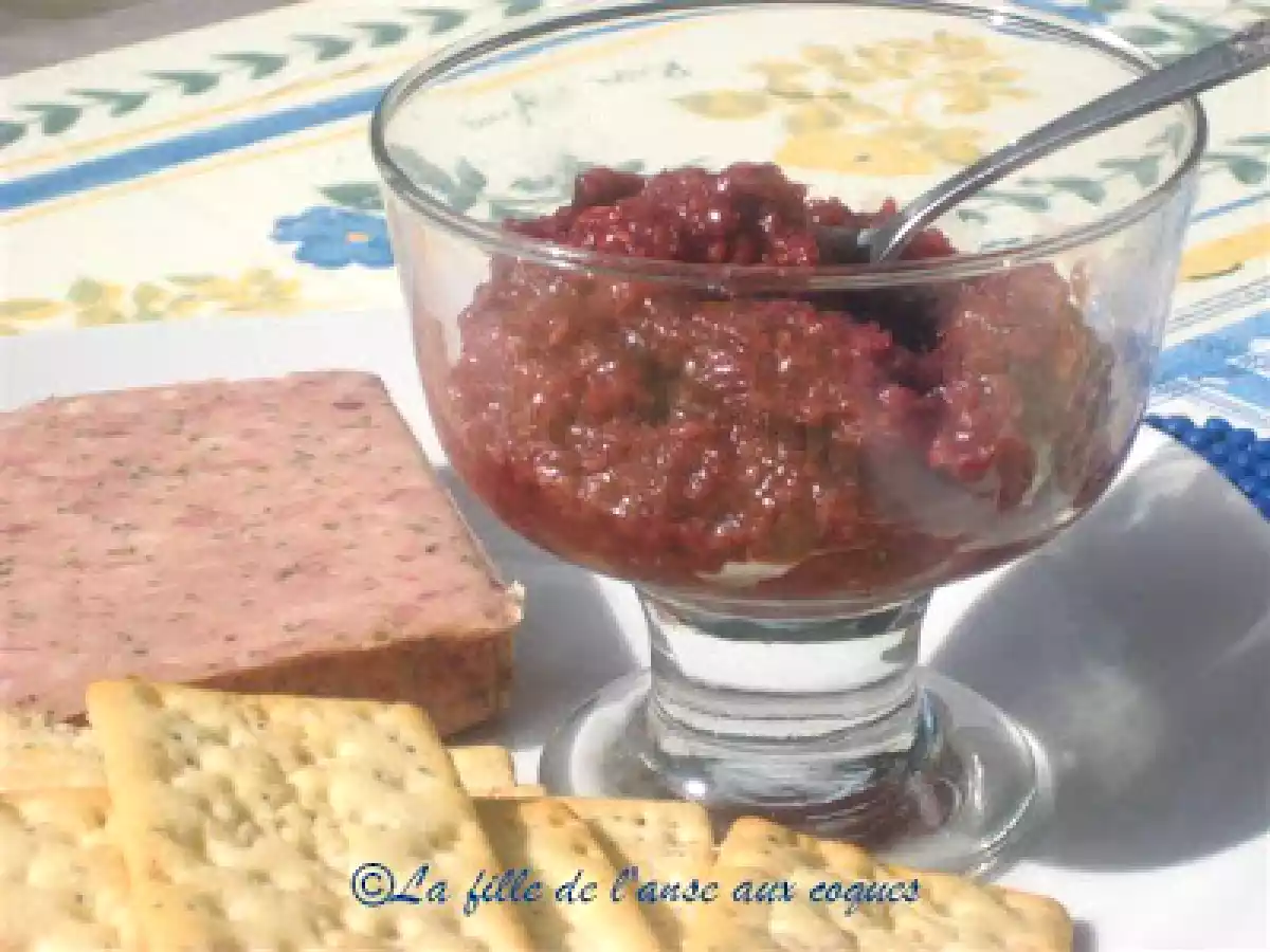 CONFIT DE FRAMBOISES AU PORTO