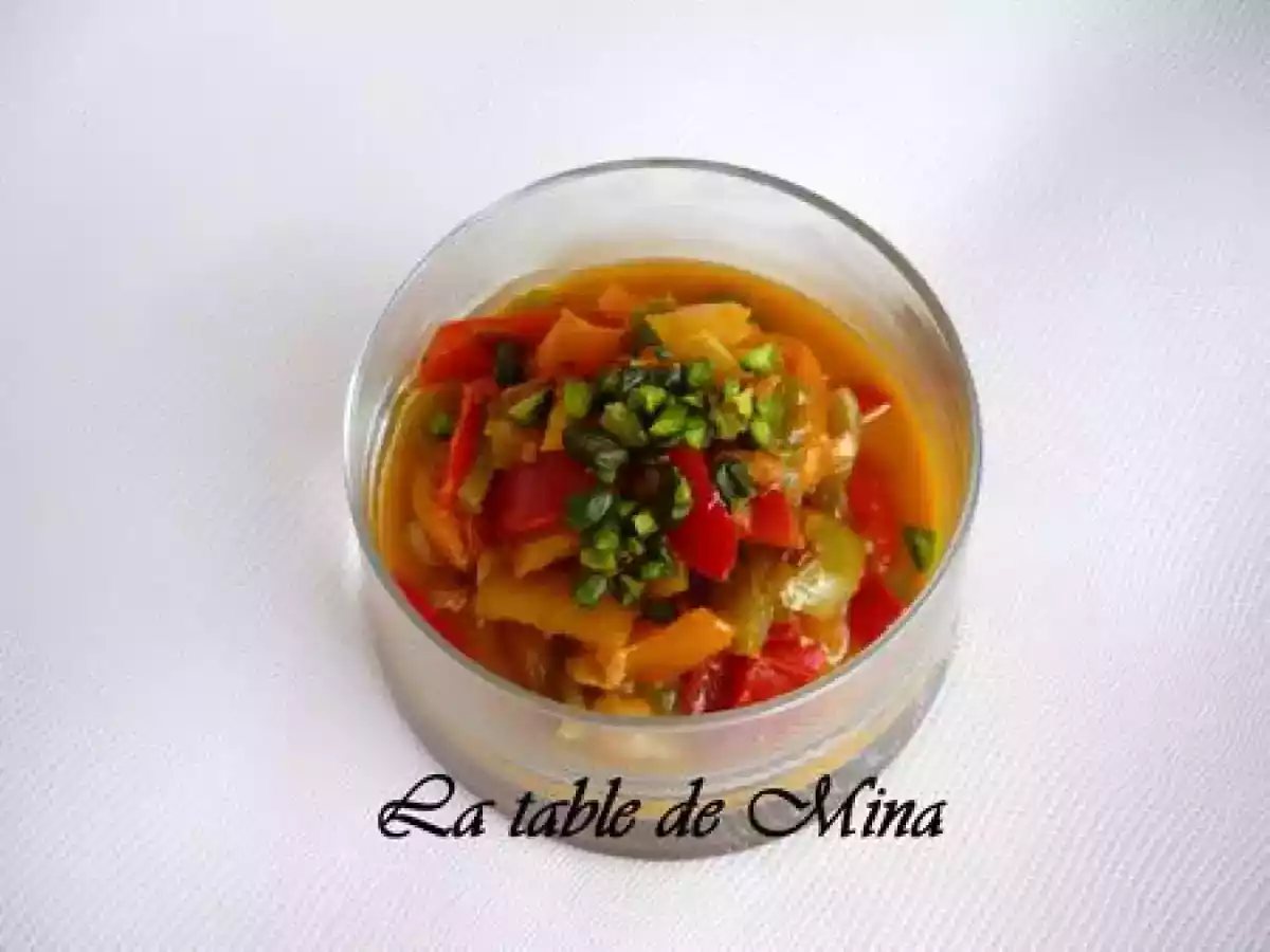 CONFIT DE POIVRONS AUX PISTACHES ET AU MIEL