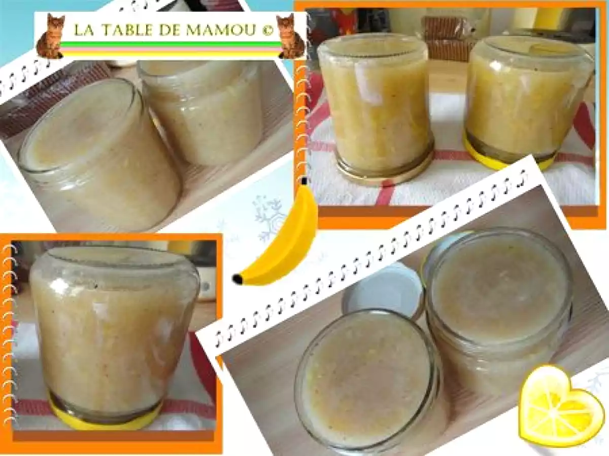 Confiture de bananes, citron et vanille