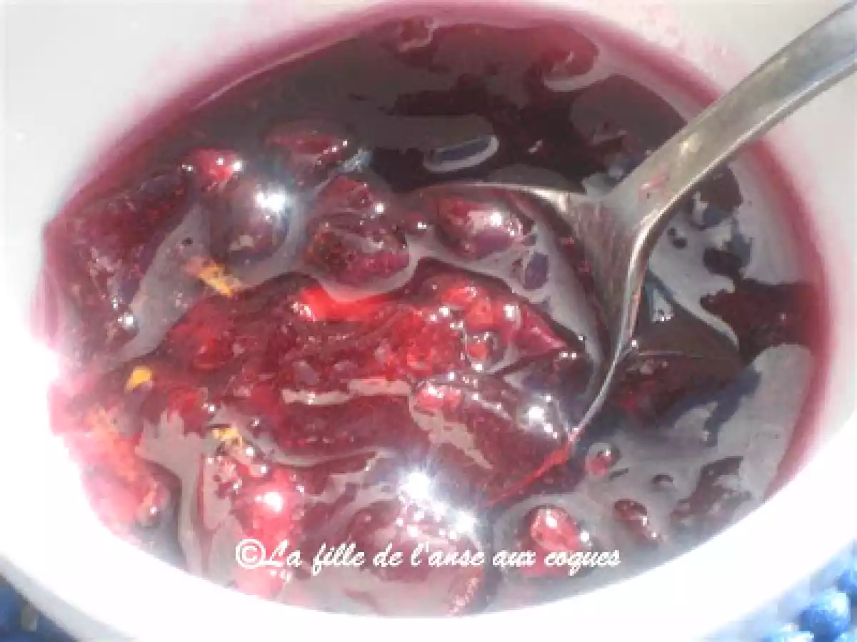 CONFITURE DE CERISES AU CITRON POUR LE CONGÉLATEUR