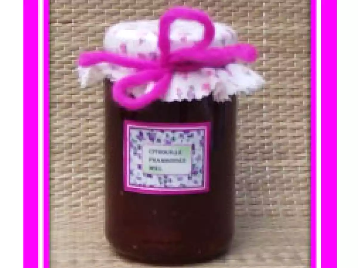 Confiture de citrouille au coulis de framboises et miel