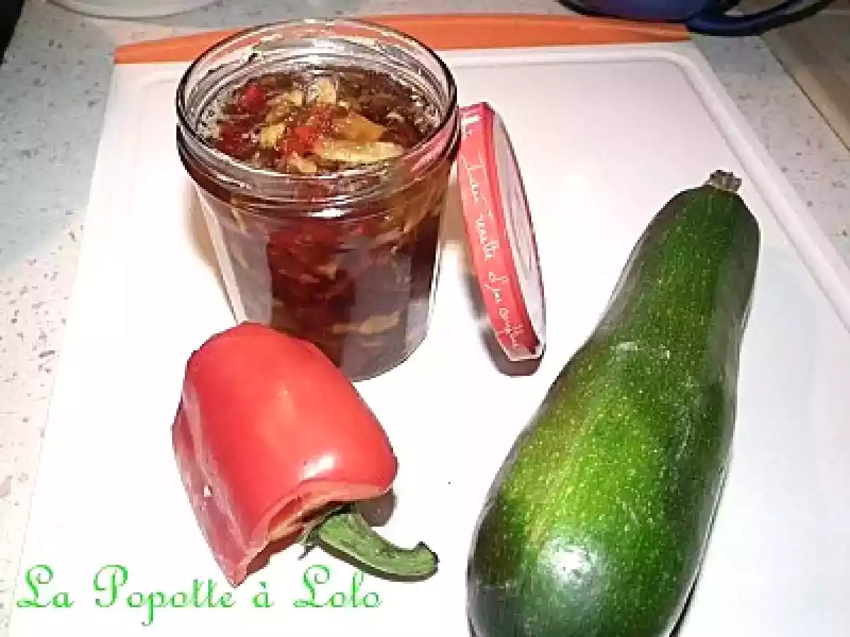Confiture de courgette et poivrons