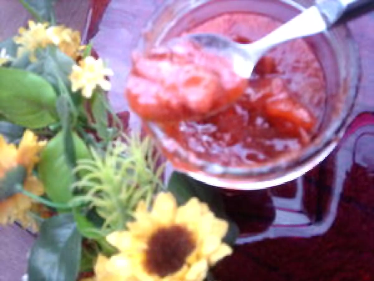 Confiture de fraise et de rhubarbe à la MAP