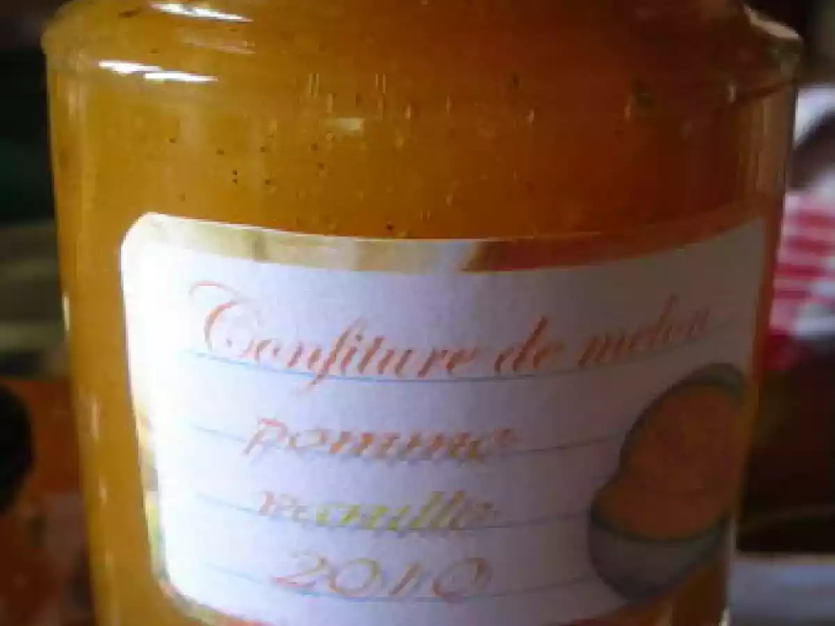 Confiture de melon, pommes et vanille