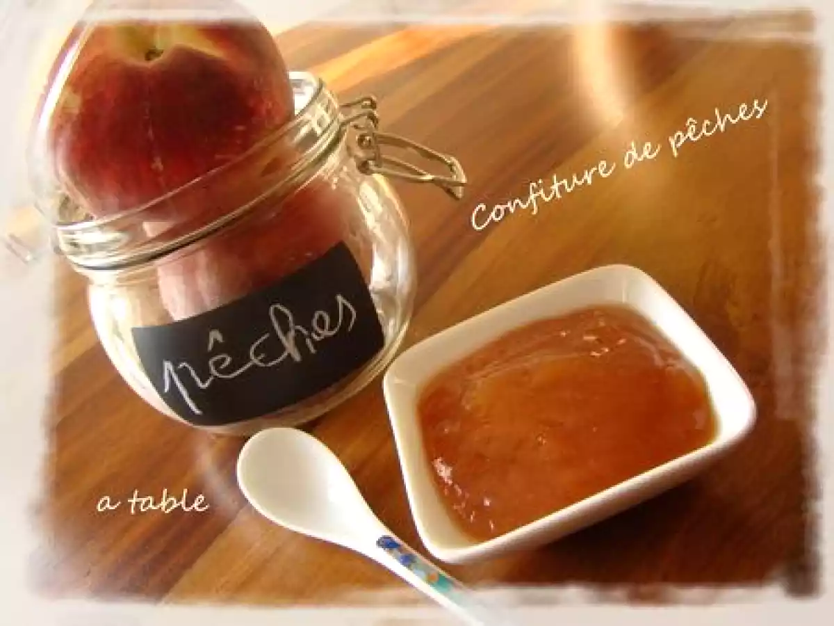 CONFITURE DE PECHES ALLEGEE EN SUCRE