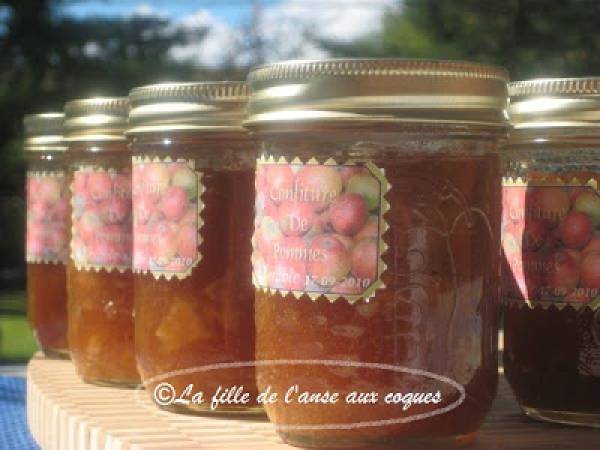 CONFITURE DE POMMES AU SIROP D'ÉRABLE