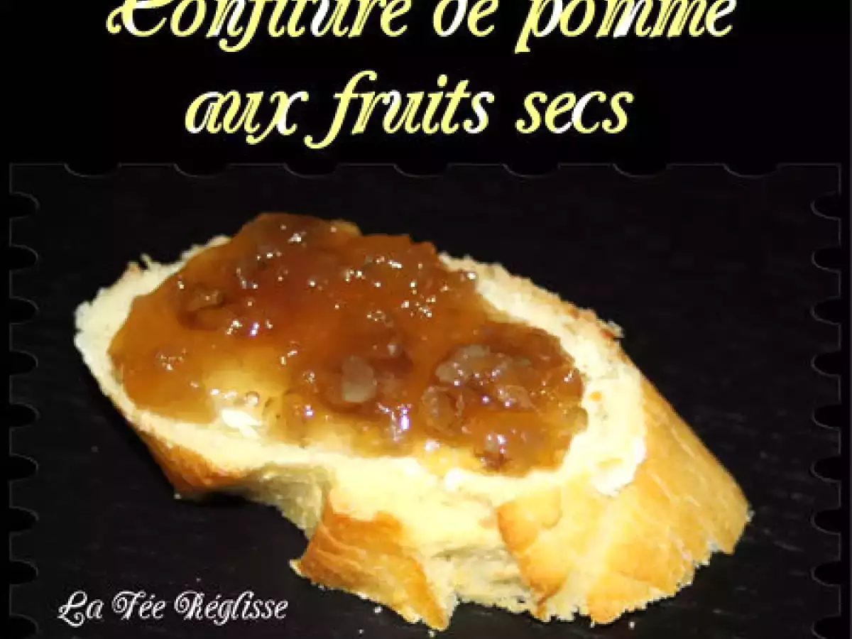 Confiture de pommes auc fruits secs
