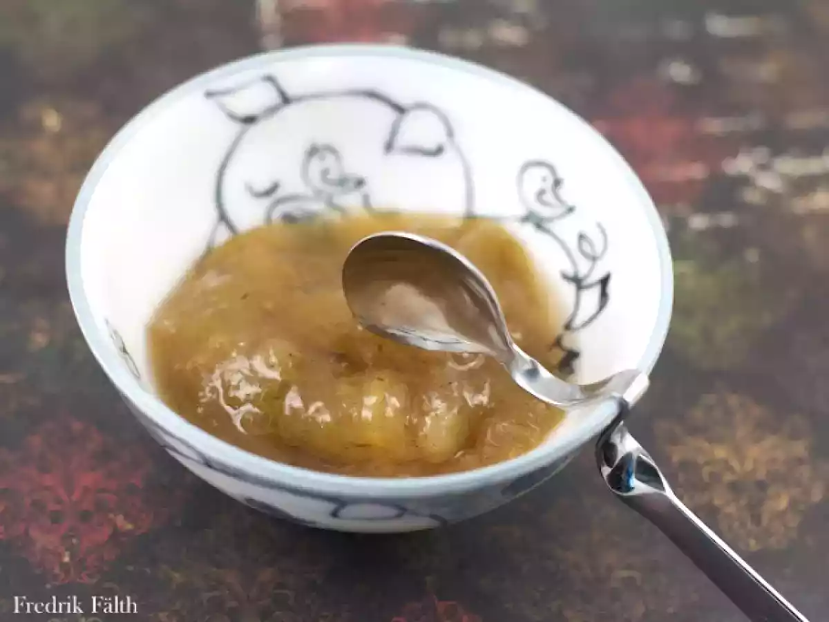 Confiture de Rhubarbe-Poire, au thym du jardin