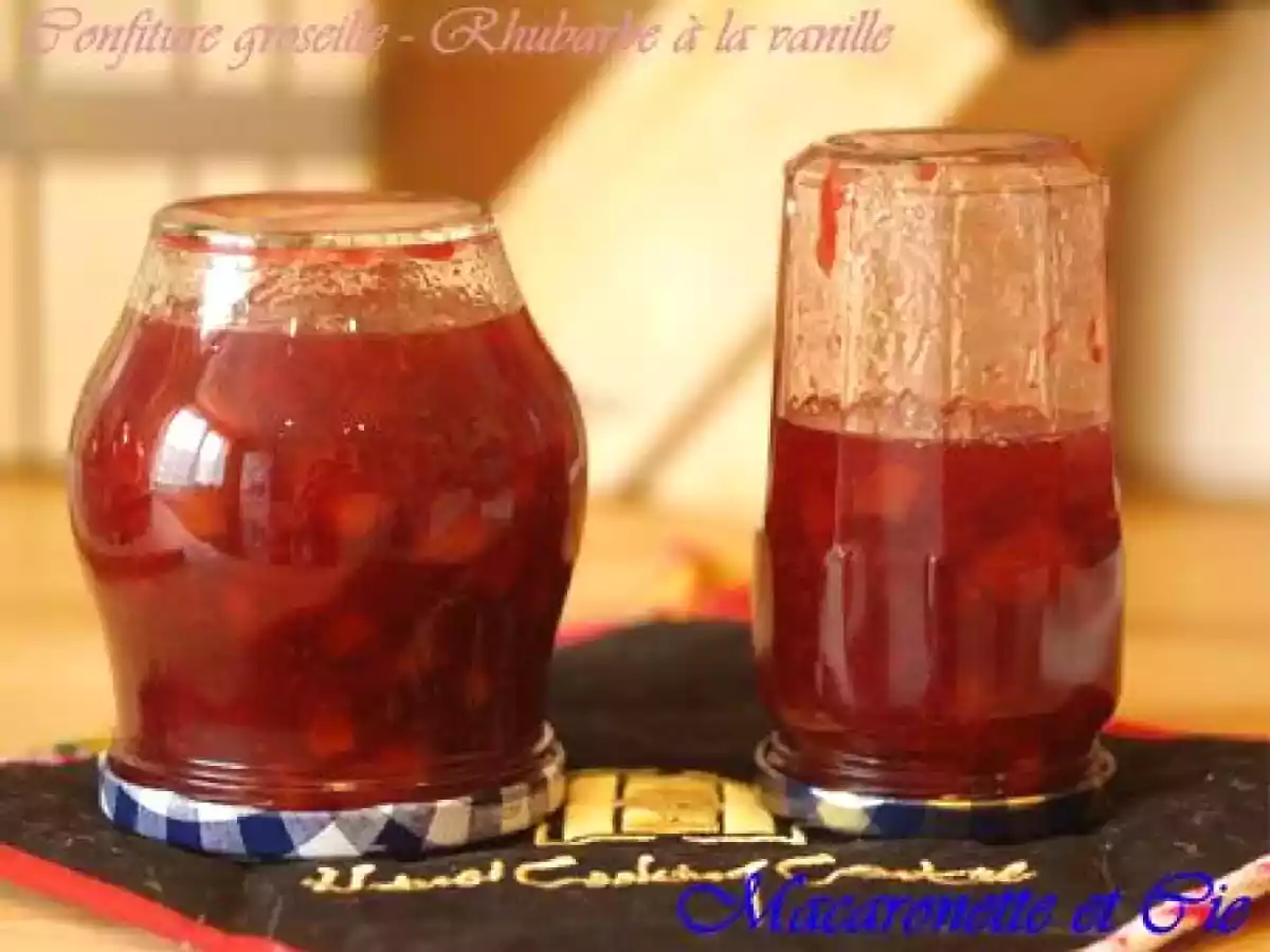 Confiture groseille - rhubarbe à la vanille - photo 2