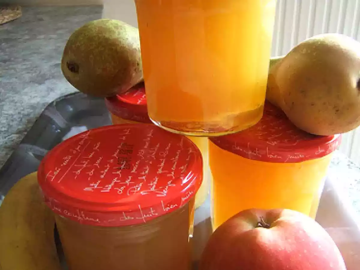 Confiture poires, pommes, banane