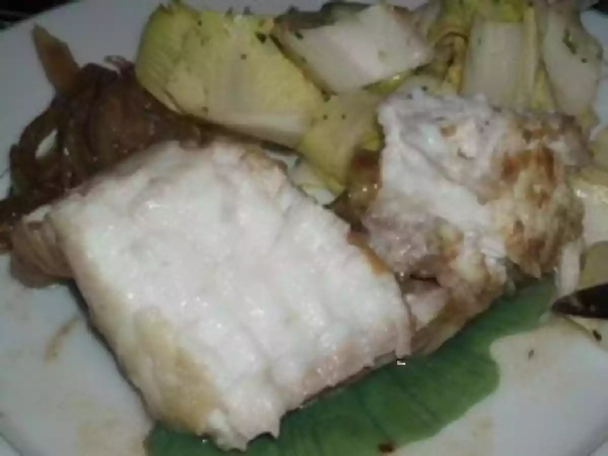 Congre au cidre et aux oignons