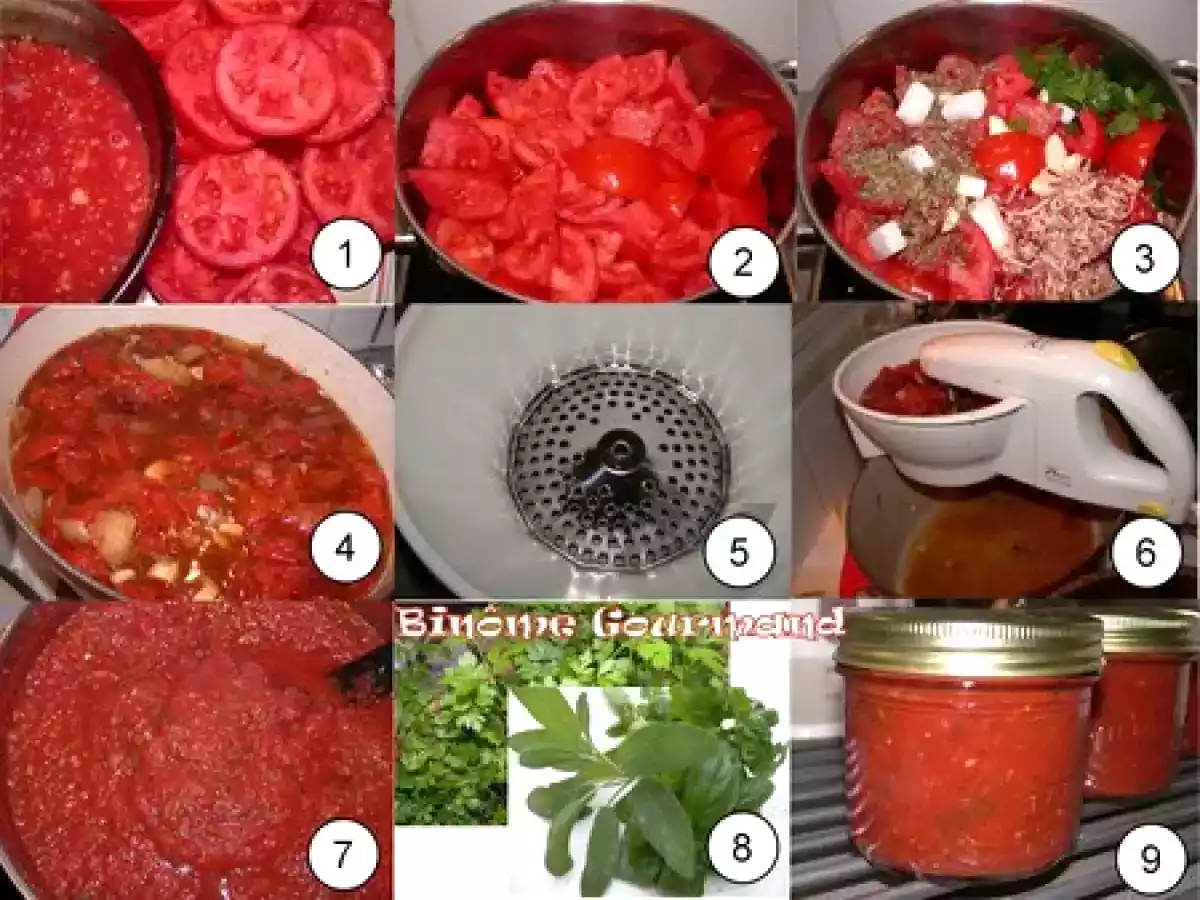 Conserves de Sauce tomate pour ensoleiller les jours d'hiver