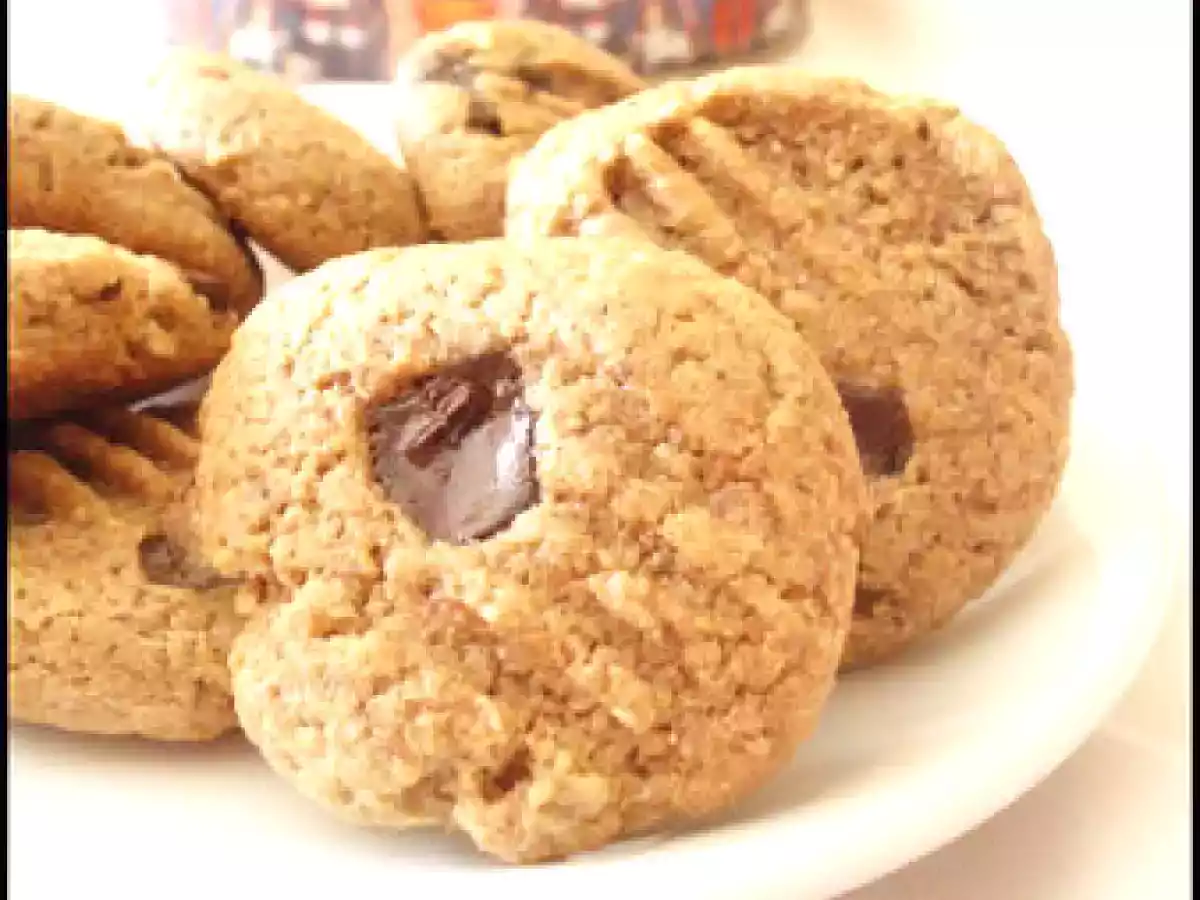 Cookies à la farine de chataîgne, huile d'olive et purée de sésame