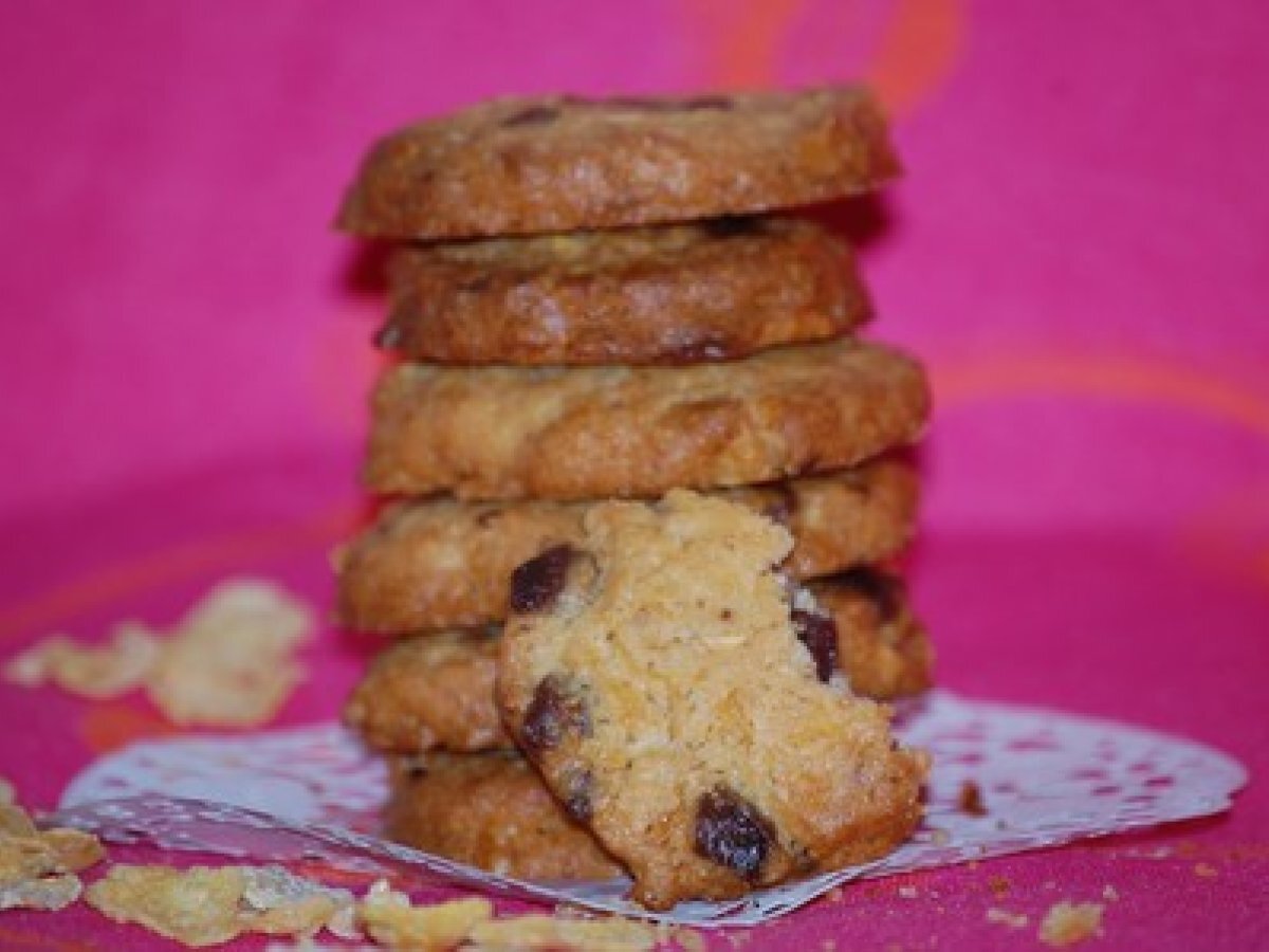 Recette de cookies aux corn flakes et pépites de chocolat
