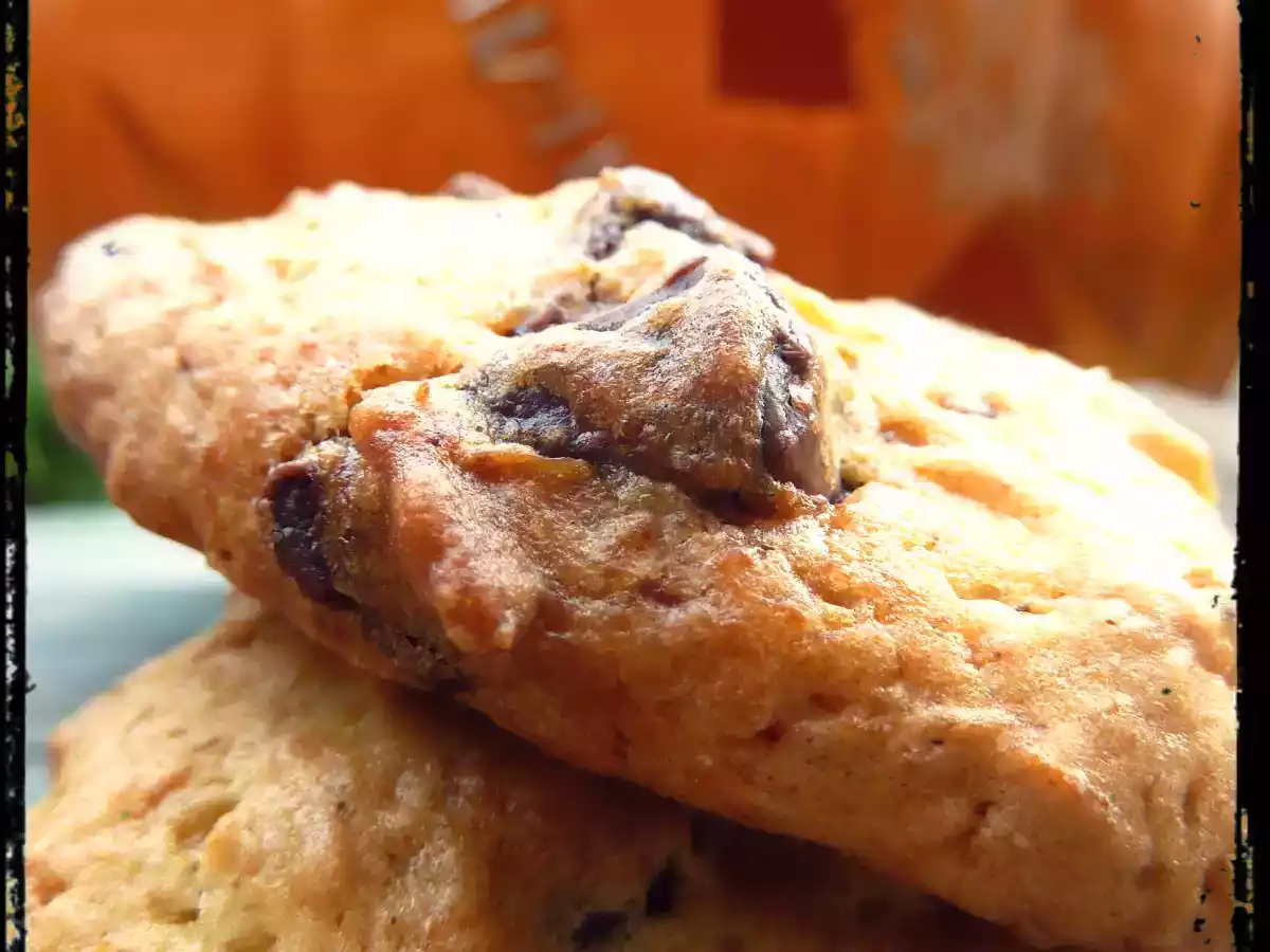 Cookies d'halloween à la citrouille et aux pépites de chocolat