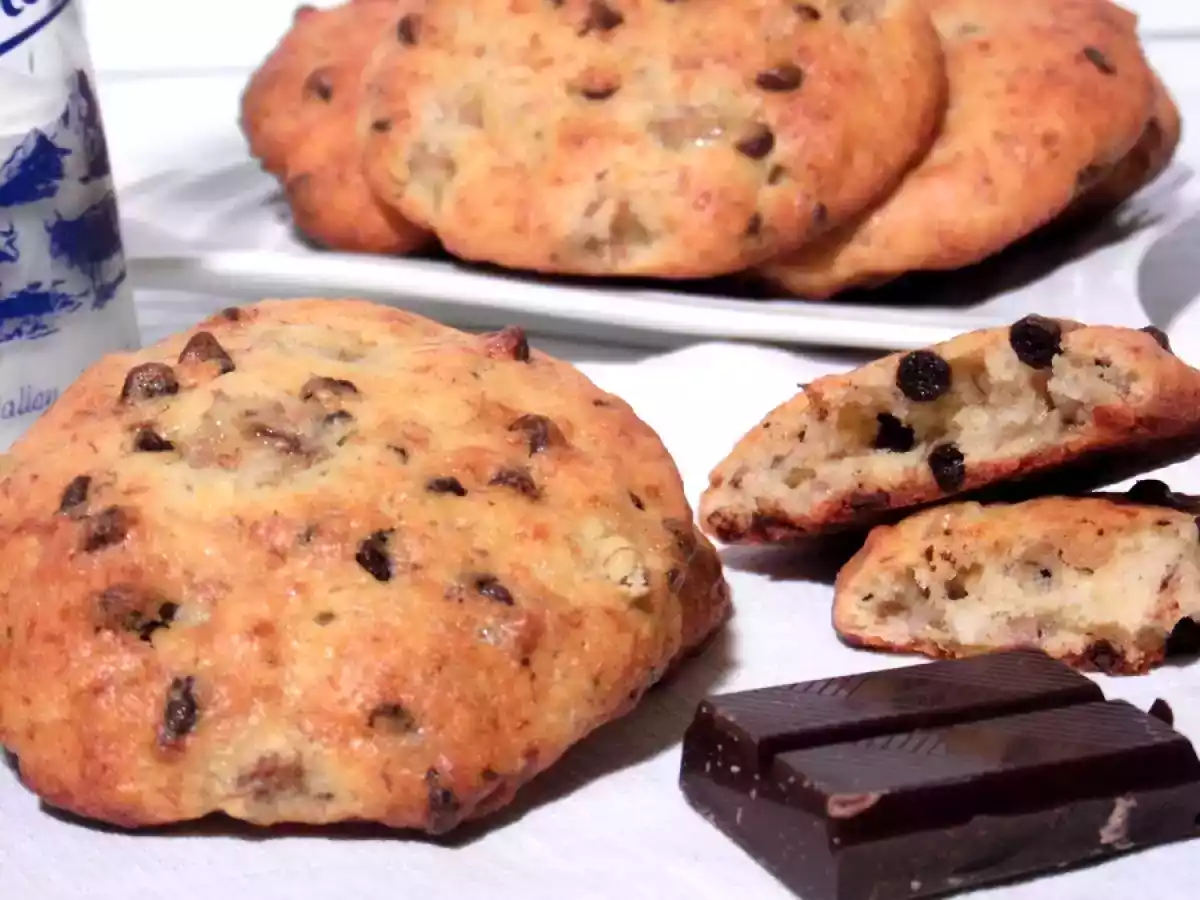 Cookies moelleux à la banane et aux pépites de chocolat - photo 2