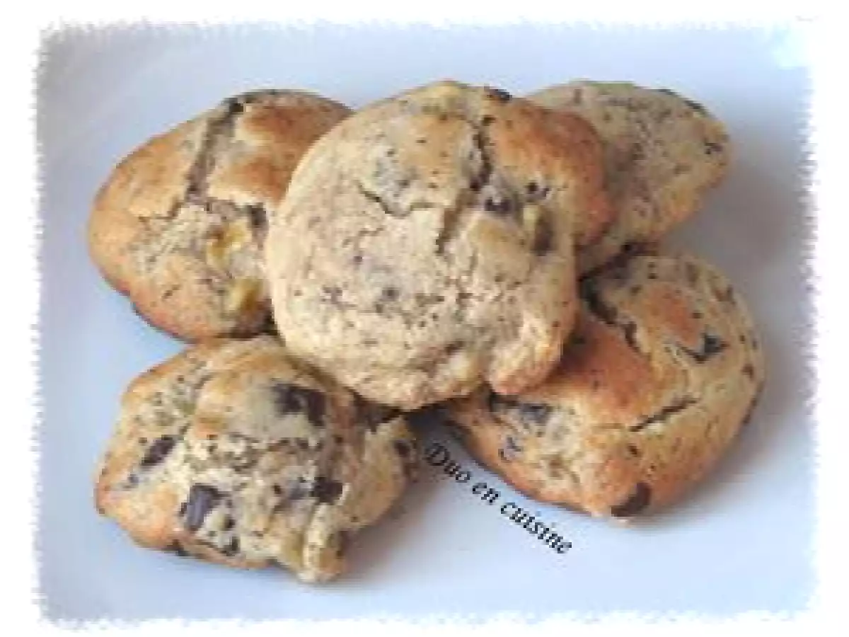 Cookies moelleux chocolat-banane