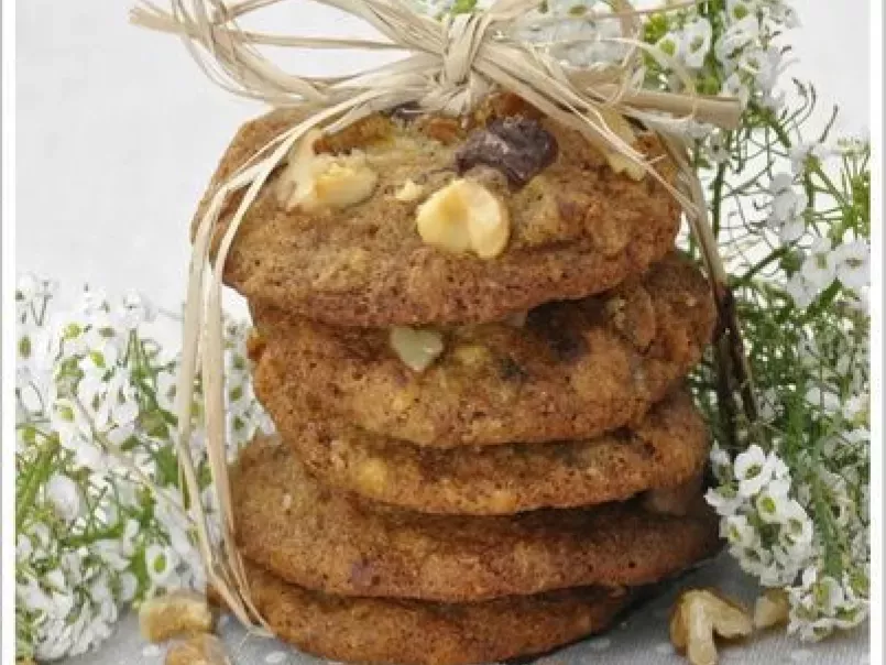 Cookies Poire Chocolat et Noix