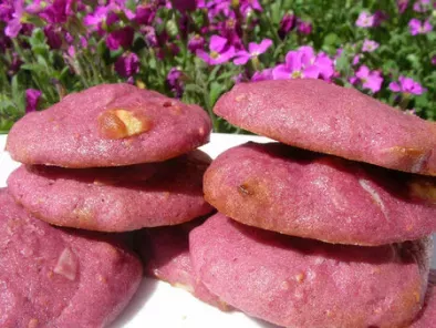Cookies roses aux framboises, amandes et chocolat blanc - photo 2