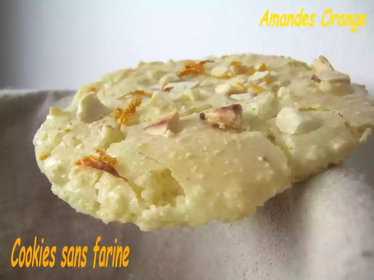 COOKIES SANS FARINE ORANGE AMANDES