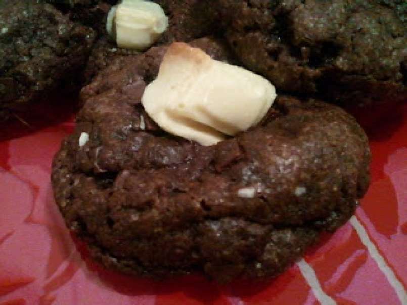 Cookies tout chocolat et leur pépite de chocolat blanc - photo 2
