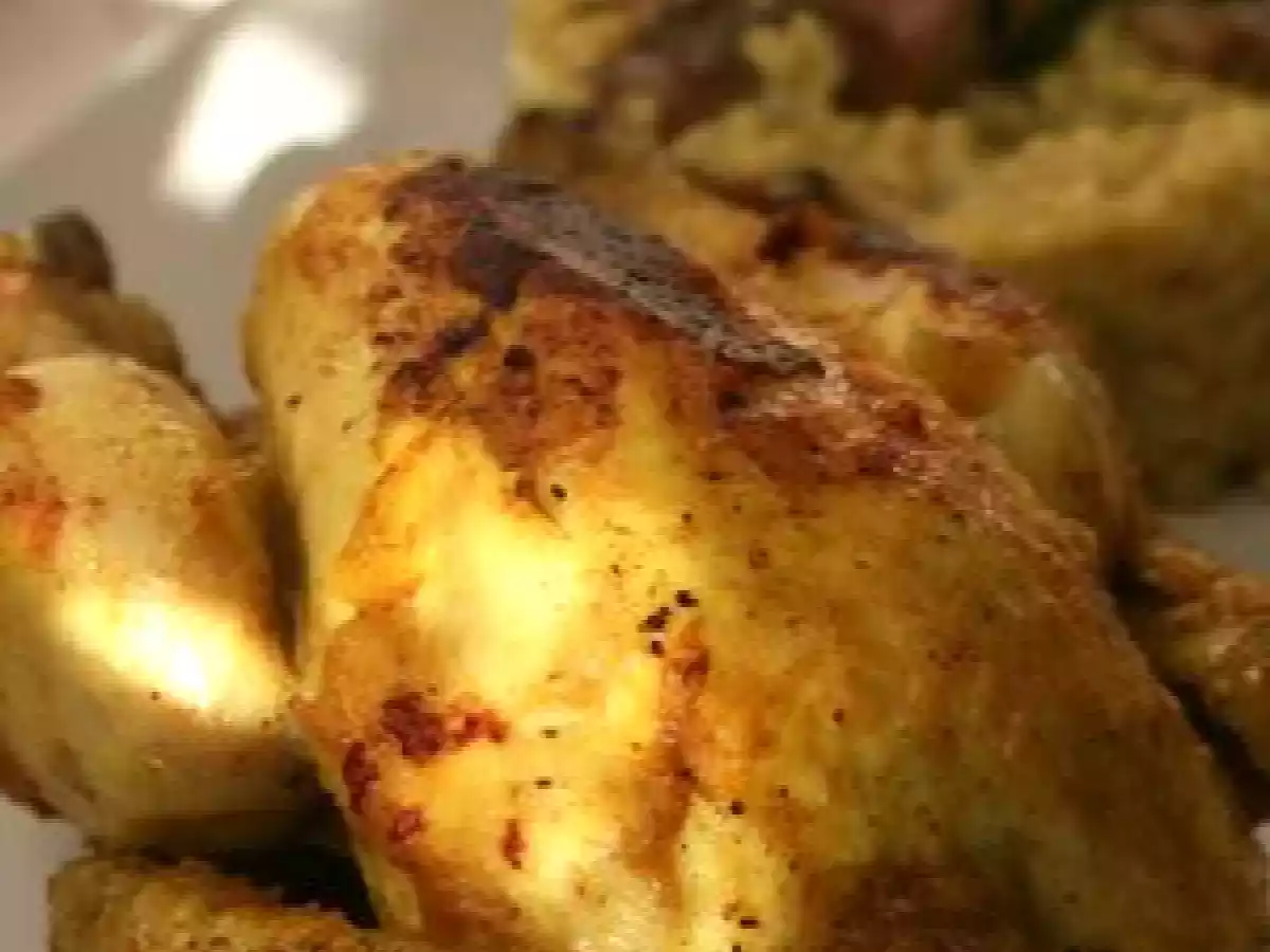 Coquelet au lait safrané ... et d'autres épices parce que je joue avec le safran