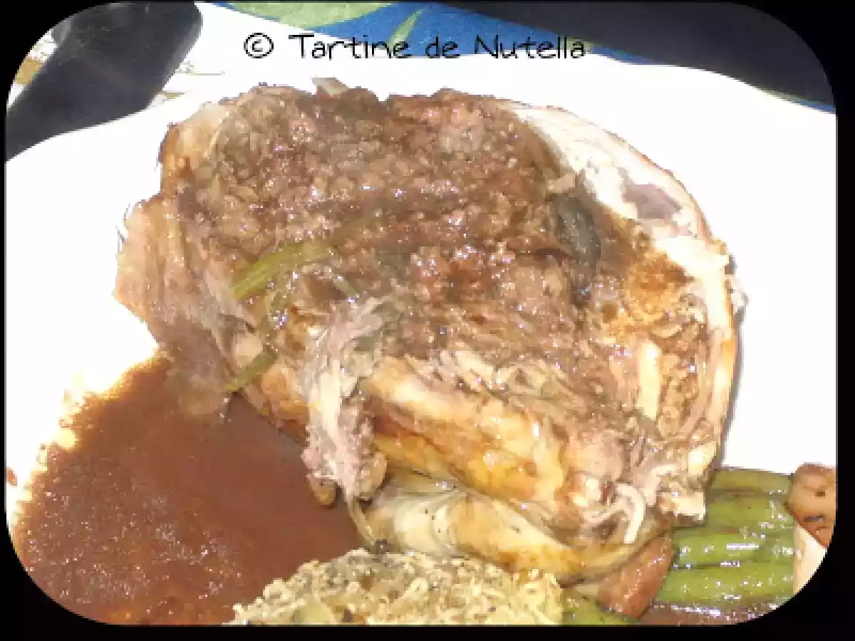 Coquelet grillé aux graines de cumin et champignon farci aux légumes - photo 3