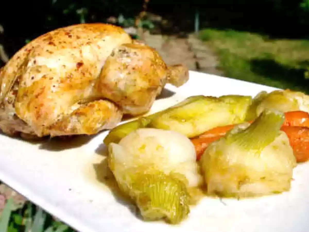 Coquelet rôti aux herbes et citron vert & ses légumes caramélisés - photo 2