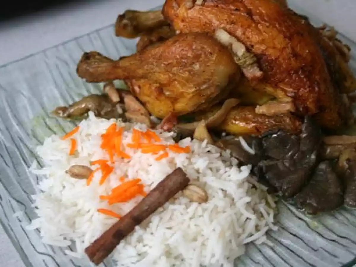 Coquelet rôti et sa sauce aux lardons Pleurottes