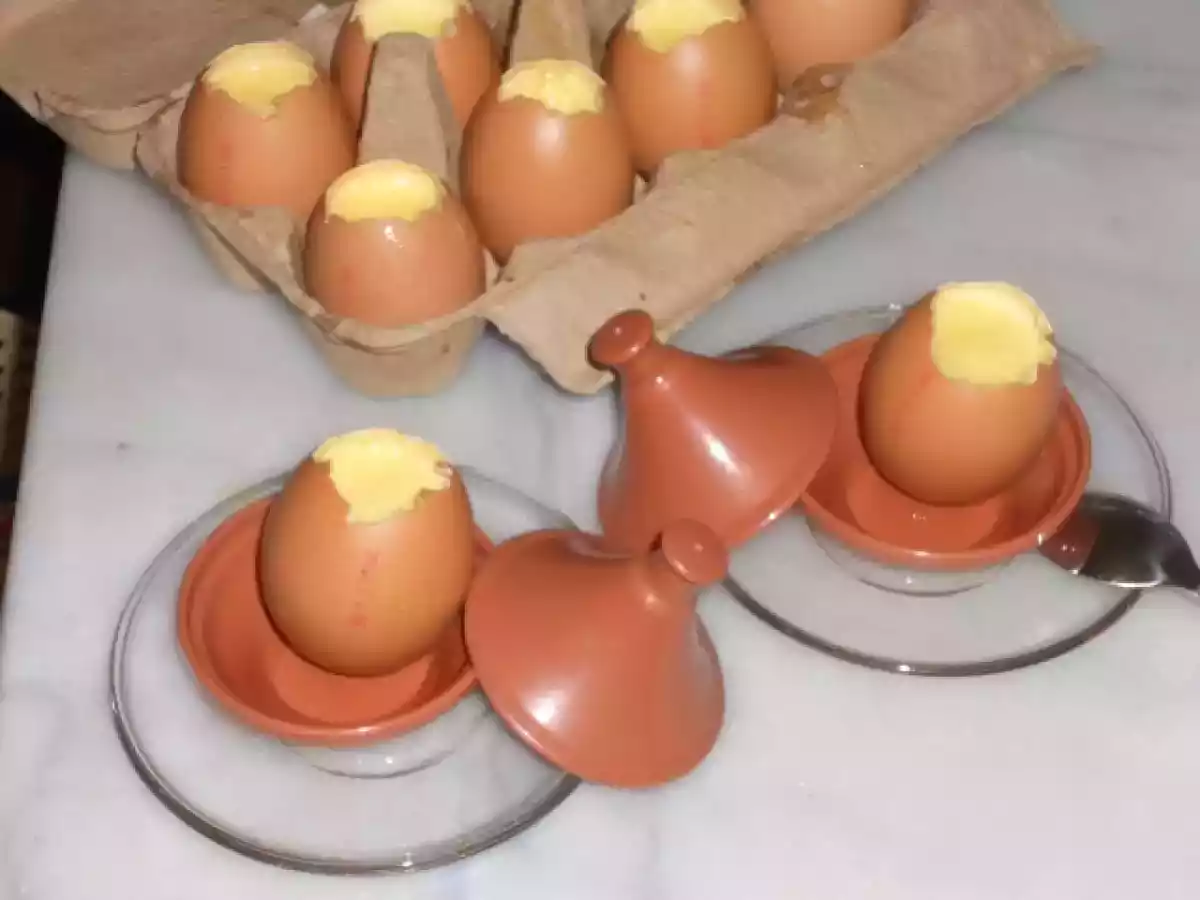 COQUILLES D'OEUFS A LA CREME VANILLE